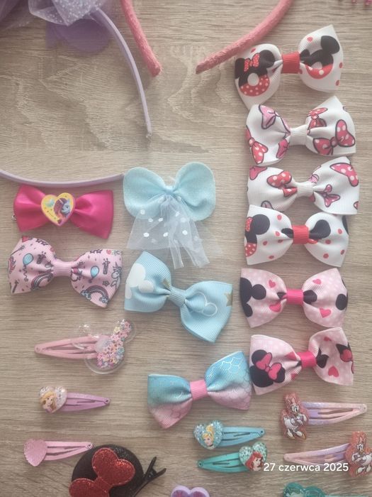 Komplet akcesorii do wlosow kraina lodu, myszka minnie