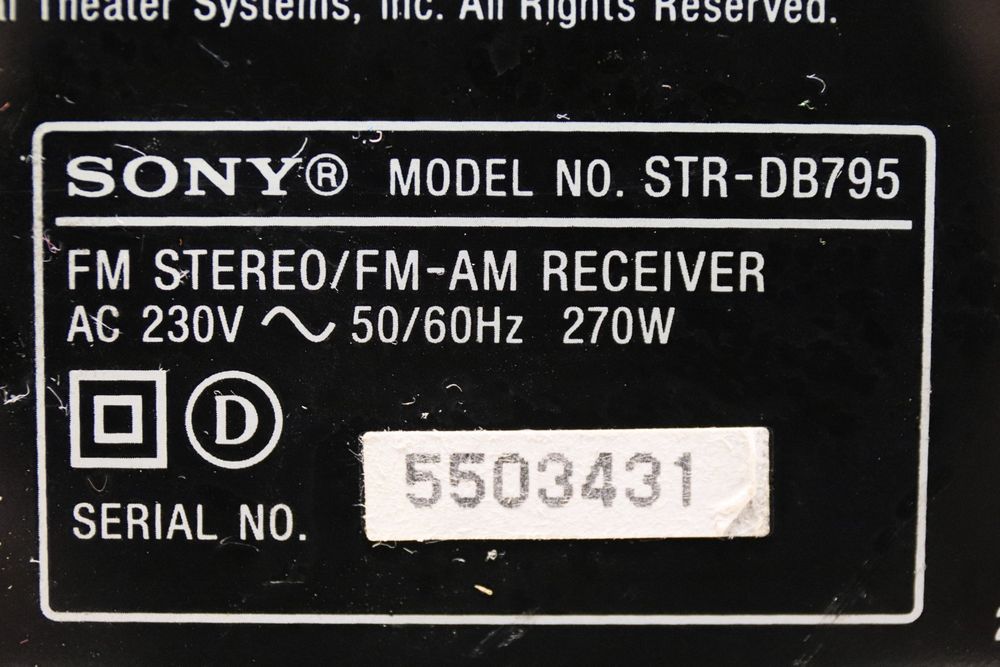 Sony  STR - DB 795  receiver