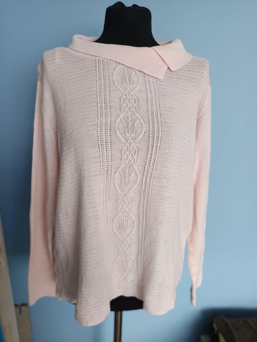 Śliczny różowy sweter Canda – idealny na każdą okazję! M