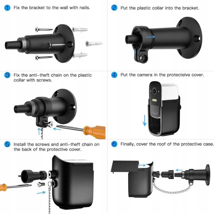 Uchwyt ścienny antykradzieżowy do kamery eufyCam 2C 2C Pro 360