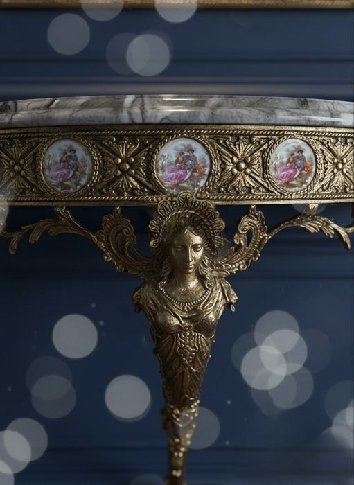 Антикварна пристінна бронзова консоль бронзовий столик стіл бронза