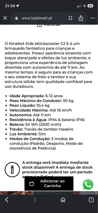 Trotinete ninebot C2E