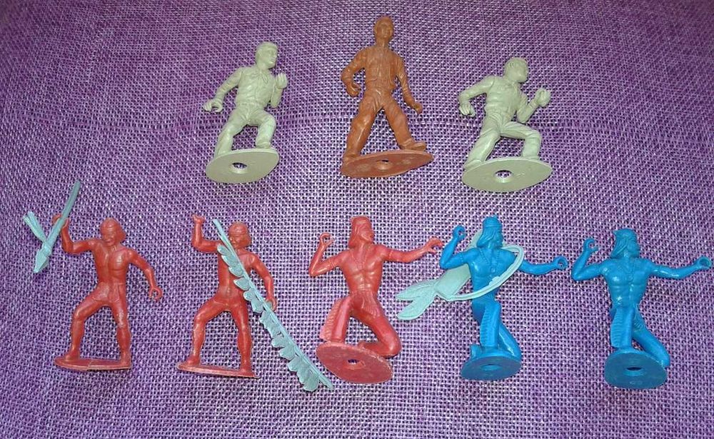 Bonecos - Cowboys, Índios e Soldados - Anos 60 - Timpo, Crescent, MPC