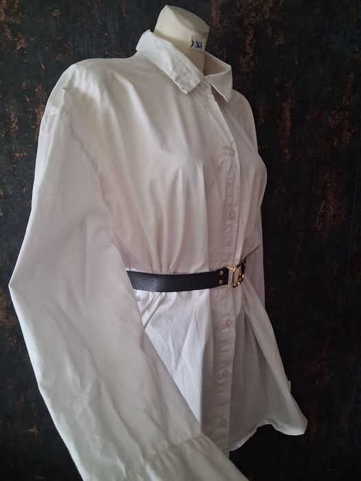 Biała klasyczna duża koszula damska 5xl