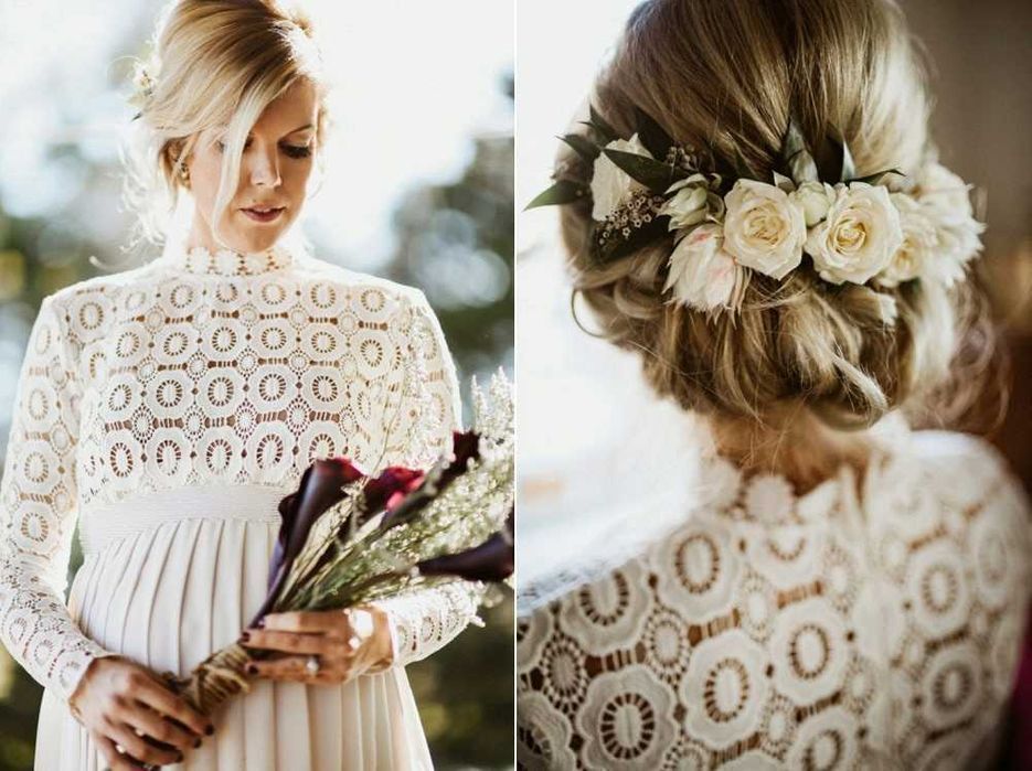 Suknia ślubna #14 ciążowa plisowana ivory rozciągliwa rozmiar 40 L