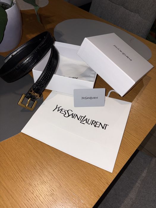 Czarny Damski Pasek YSL (Yves Saint Laurent)