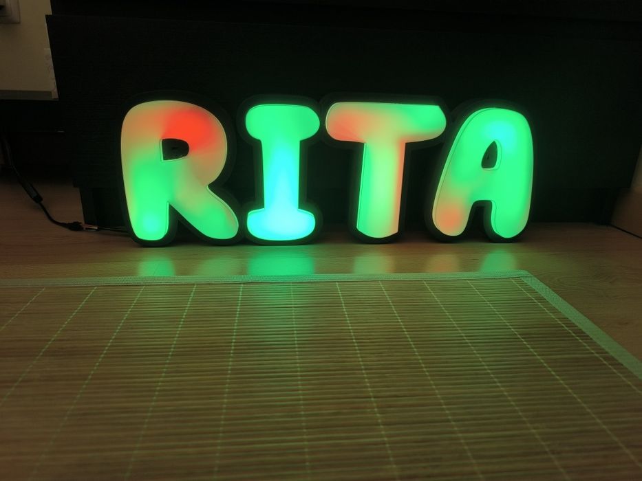 Letras/nome Rita luminosa
