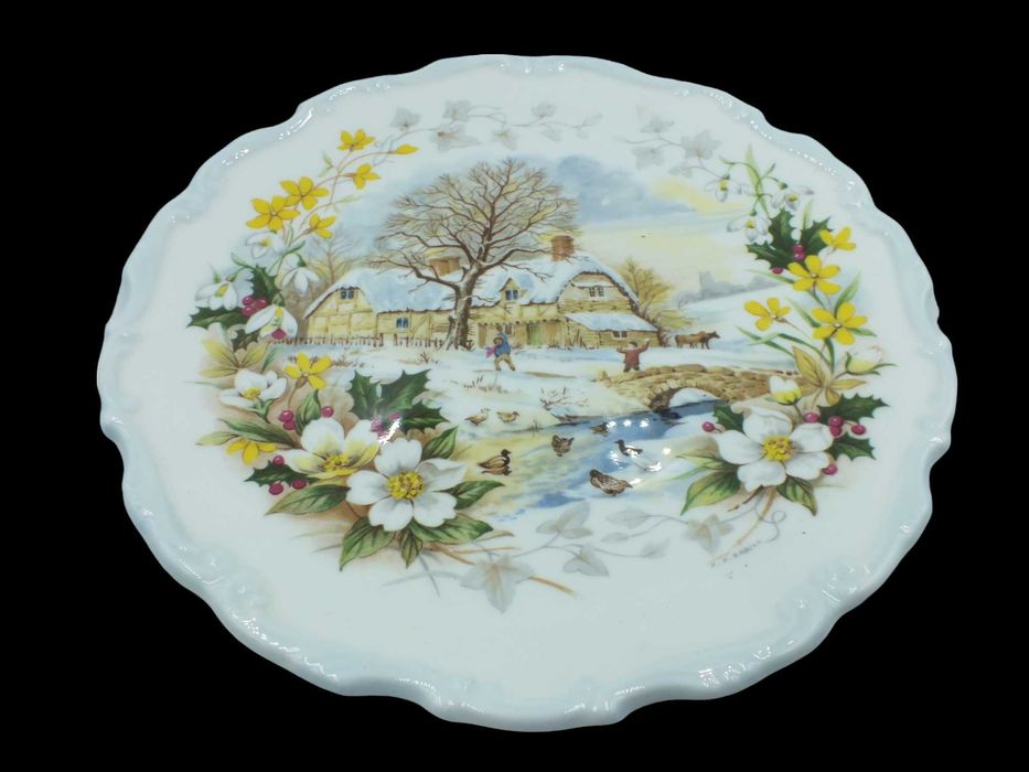 Talerz  kolekcjonerski Royal Albert Winter pejzaż zima B112603