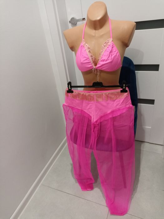 Zestaw Sexowna bielizna  stanik i przeźroczyste spodenki Alibabki L