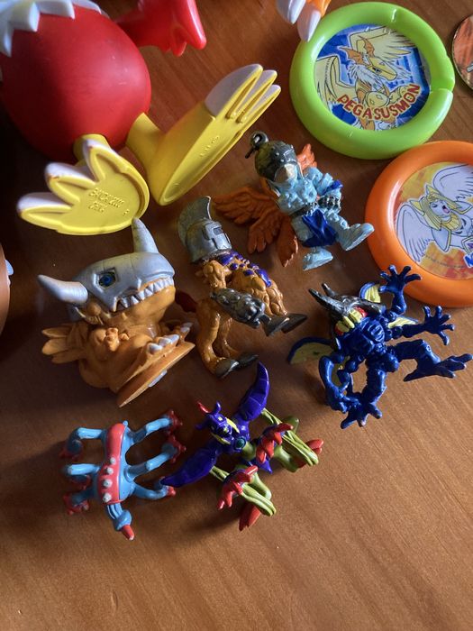 Digimon Action Figures by Bandai: Greymon, Tazos by Bollycao, and More Accessories64739403834114121