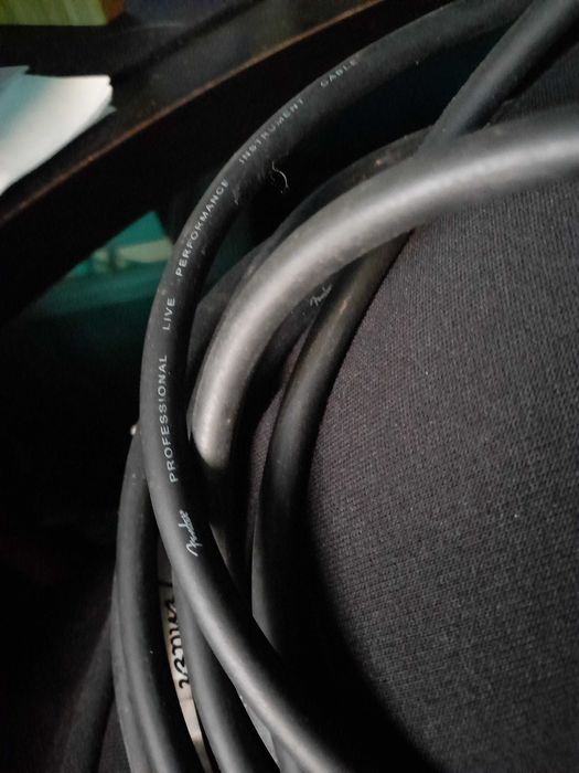 Cabo instrumento profissional fender, direito 5m