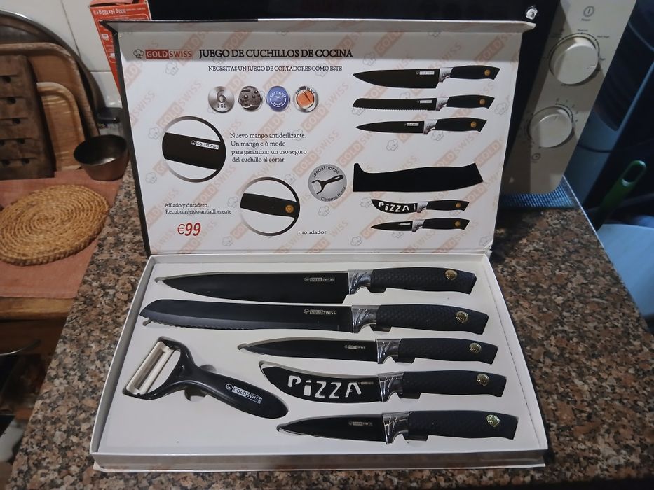 Facas de cozinha de chef (6 peças)de qualidade marca gold swiss