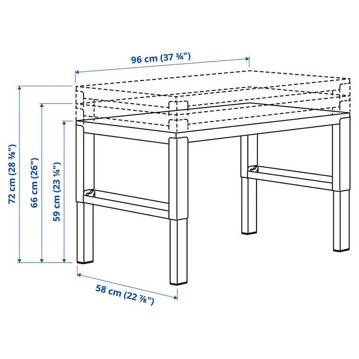 PÅHL Secretária, altura regulável branco/turquesa, 96x58 cm + LOBERGET / SIBBEN Cadeira p/secretária criança+coxim, branco/turquesa