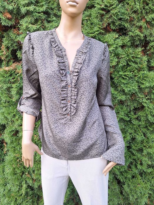 Maison Scotch jedwabna bluzka koszula 100% jedwab silk XS S 34 36