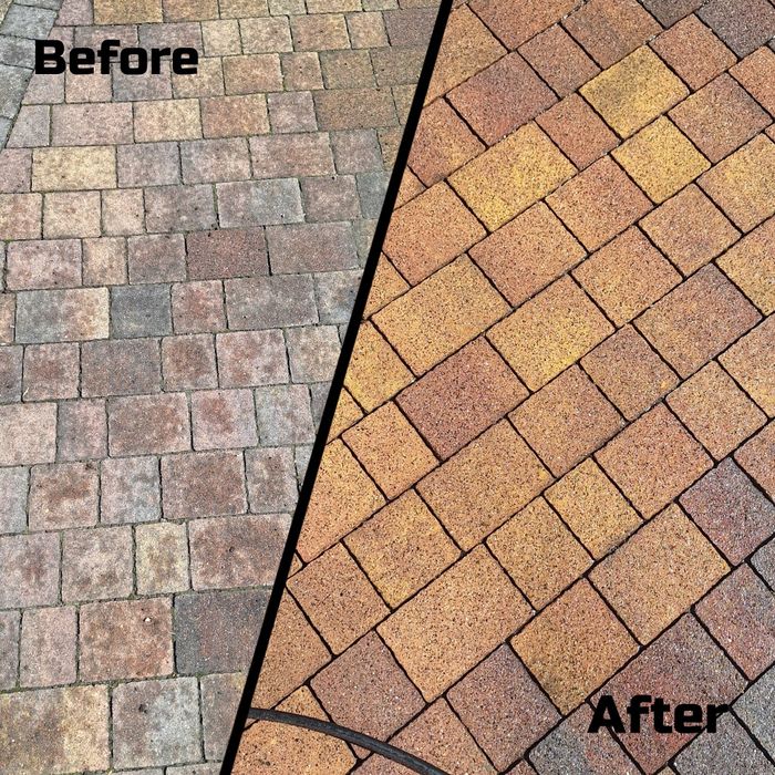 Mycie kostki brukowej + poprawki brukarskie