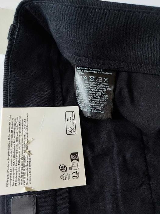 Льняные брюки H&M regular fit flared leg