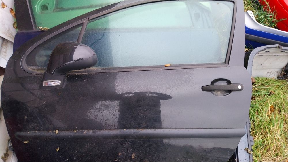 Drzwi Lewe Kierowca przednie przód Peugeot 207 2drzwiowy  kompletne