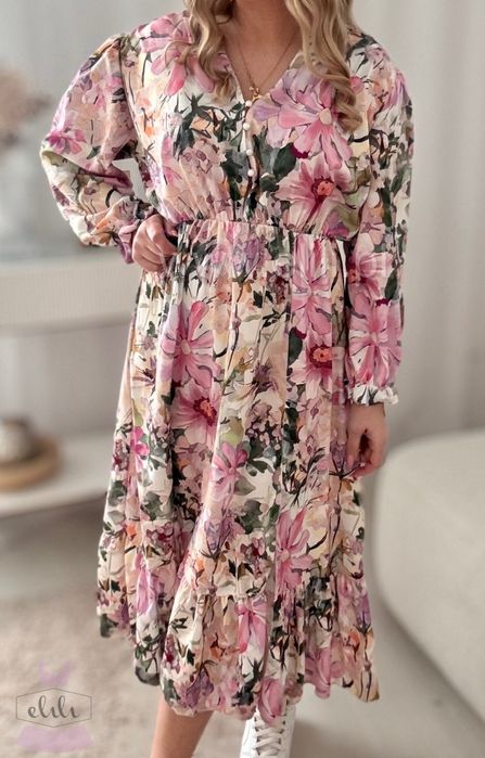 Sukienka Midi rozcięcie