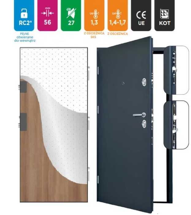 Drzwi zewnętrzne do mieszkań, domów DELTA, WIKĘD, GERDA