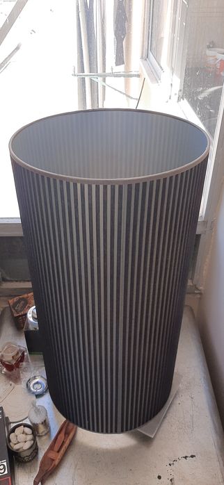 Abajur moderno cinzento e preto