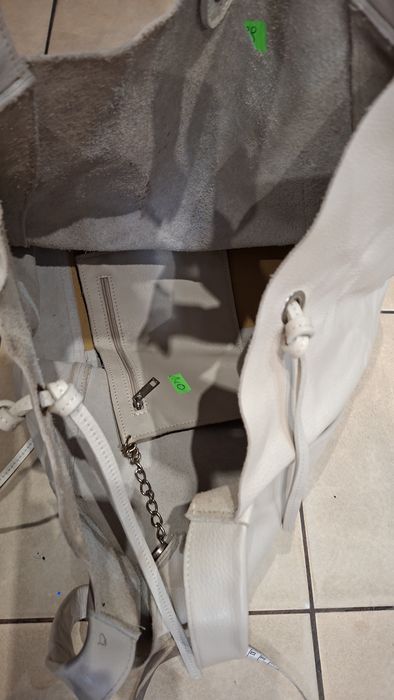 Torba worek skóra prawdziwa miękka wymiary na zdjęciach