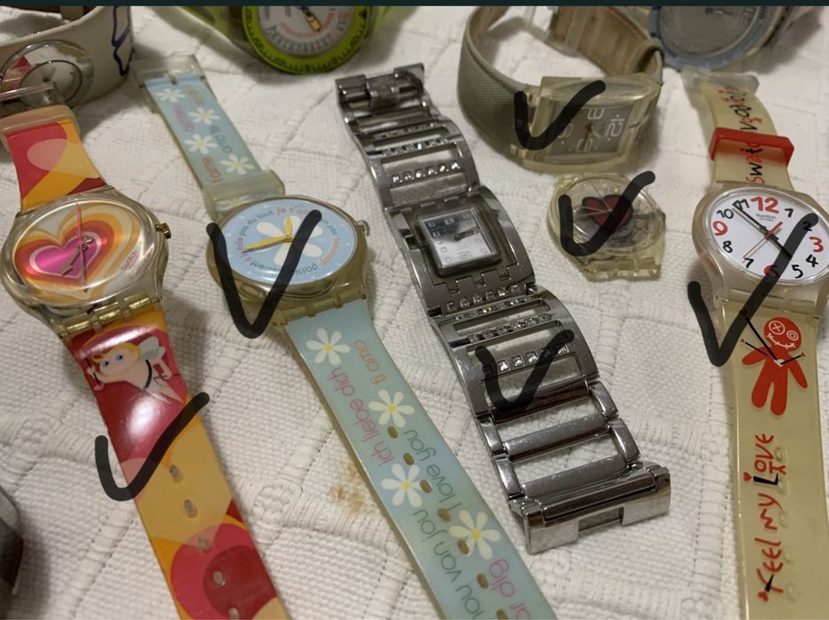 Varios relogios swatch scuba, lorus