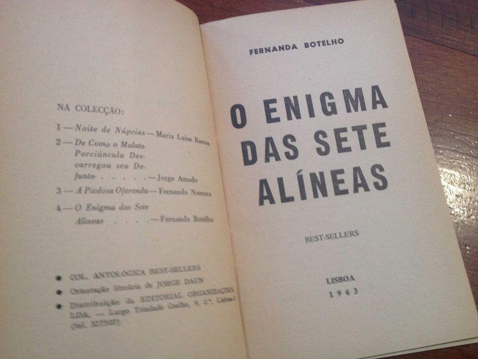 Fernanda Botelho - O enigma das sete alíneas [1.ª ed.]