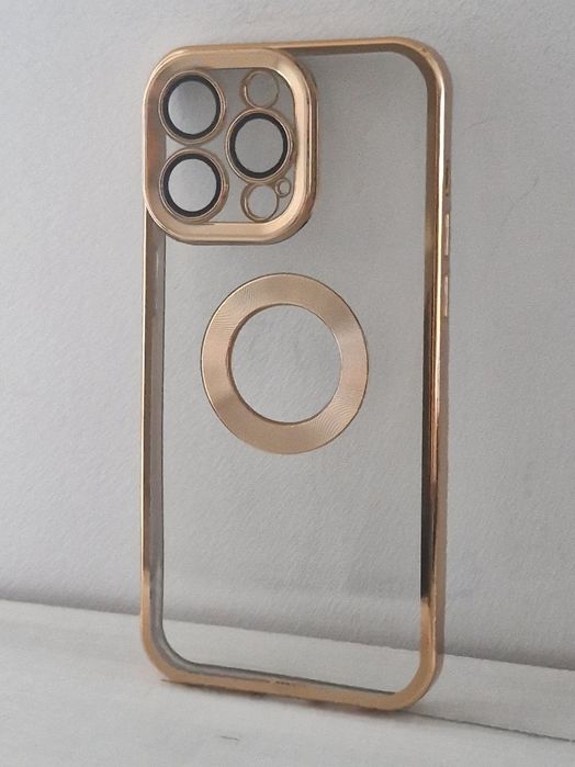 Beauty Clear Case do Iphone 15 Pro złoty