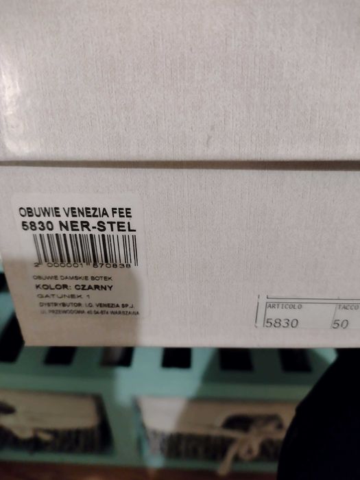 Botki Venezia ze skóry, rozmiar 37