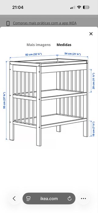 Trocador IKEA com espuma trocador