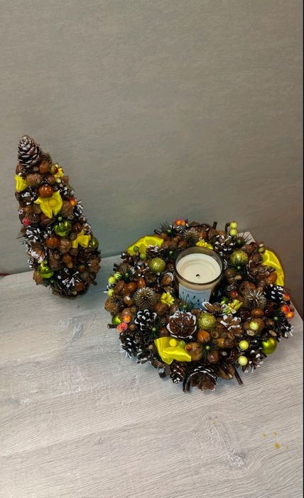 Новорічний набір вінок та ялинка “Зимова казка”