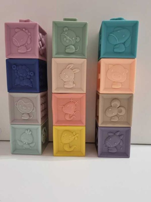 Klocki sensoryczne miękkie gumowe wieża Canpol Babies