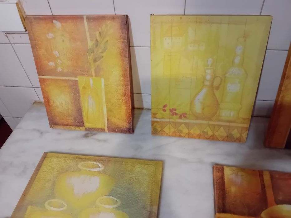 Conjunto de 5 Quadros em Tela Decorativos