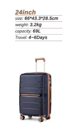 Mala de viagem 24 polegadas British Traveler - nova