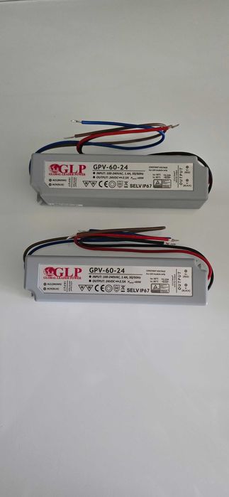 Zasilacze LED Hermetyczne GLP GPV-60-24 | 24V 2.5A 60W IP67 |  (2 szt.)