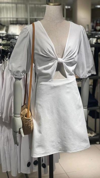 Biala sukienka boho h&m lato letnia instagramowa viral