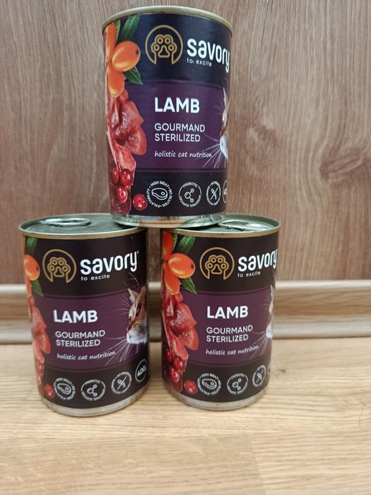 Savory Sterilized cat Lamb Консервы для стерилизованных кошек с ягненком