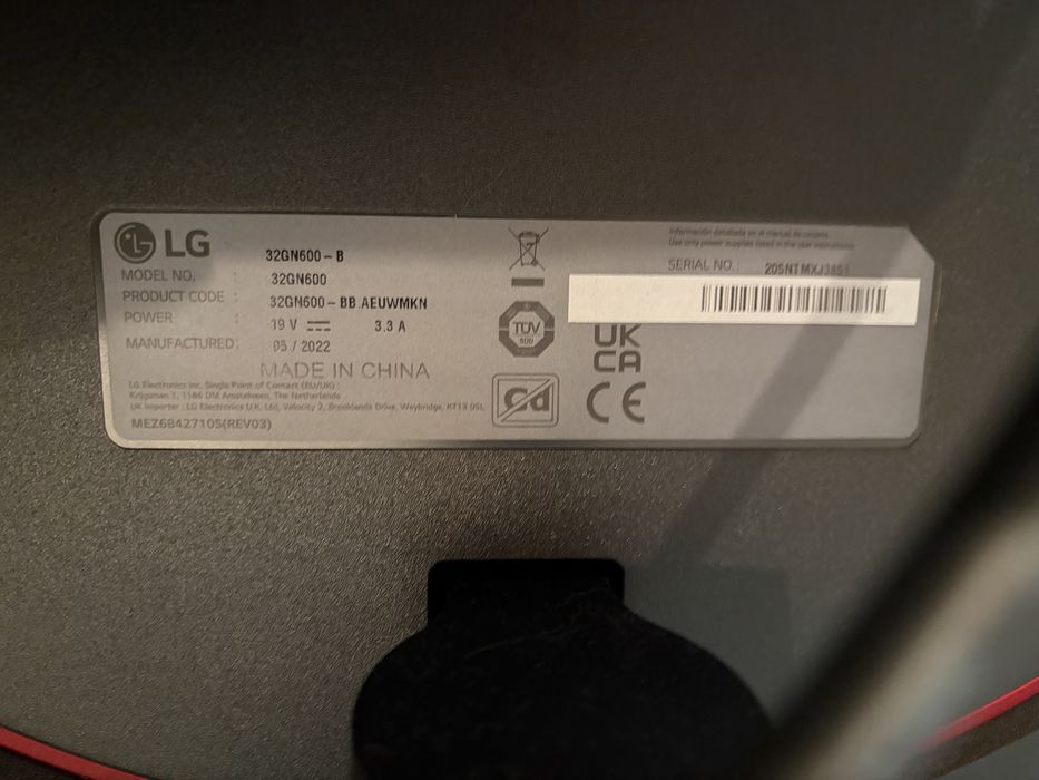 Monitor Gaming LG UltraGear 32GN600-B 32" QHD (2K) 165Hz – Como Novo