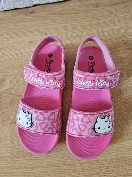 Lekkie Sandałki r. 32 piankowe Hello Kitty na rzep kotkiy