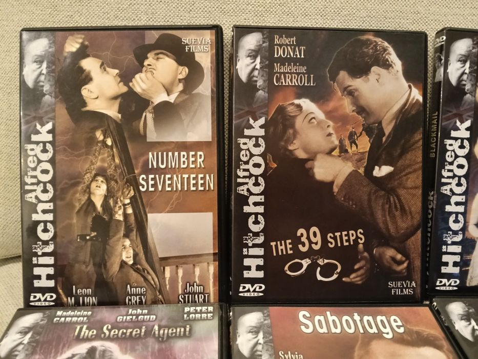 Conjunto de 6 DVD filmes Alfred Hitchcock