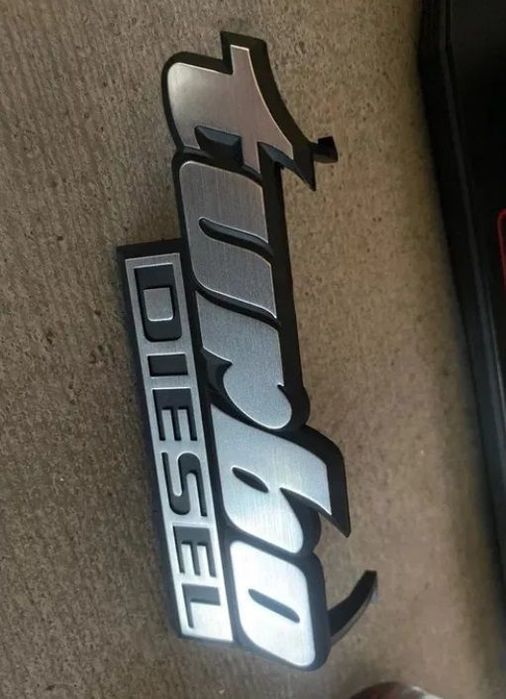 Lettering Turbo Diesel Volkswagen Golf 2 - grelha frontal