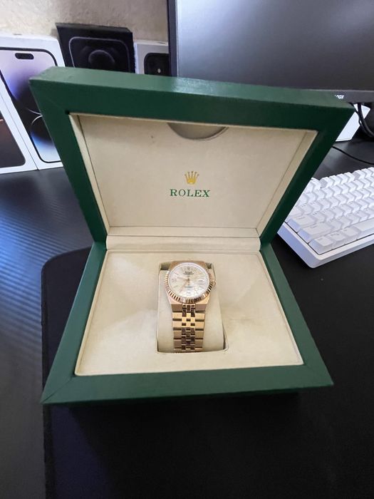 Чоловічий годинник у стилі Rolex Datejust — золотистий, механіка