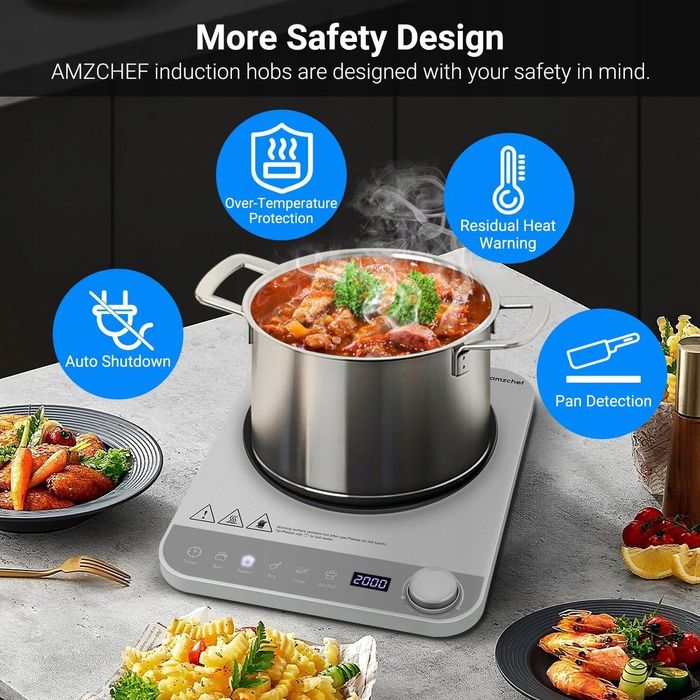 Kuchenka przenośna amzchef 2000w wolnostojąca