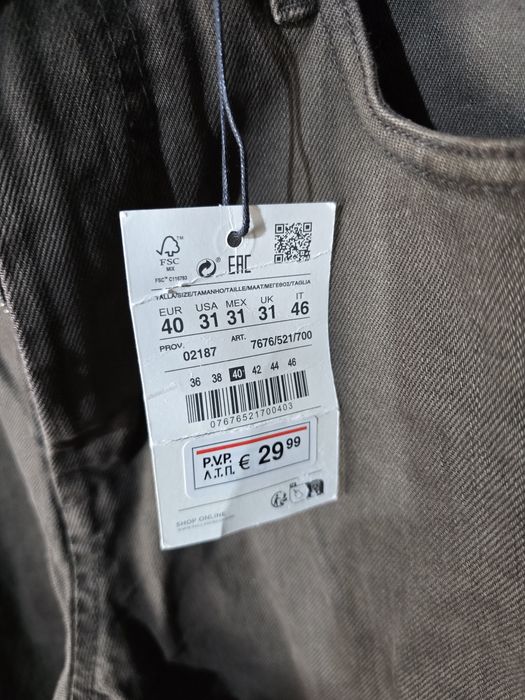 Calças de homem Pull&bear novas 40