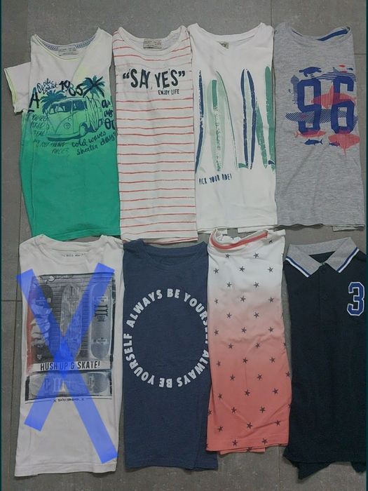 Tshirts e polo menino, 6 - 7 anos.