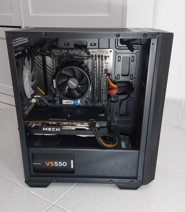 Computador Gaming - Ryzen 5 2600 - RX6600 - RAM 16GB- HDD 1T + NVMe (Pc Novo)