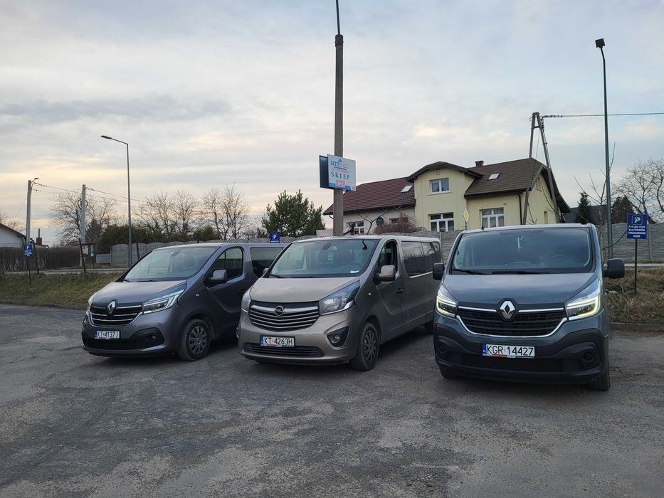 Wynajem busów 9 osobowych, samochodów osobowych, autolawety.