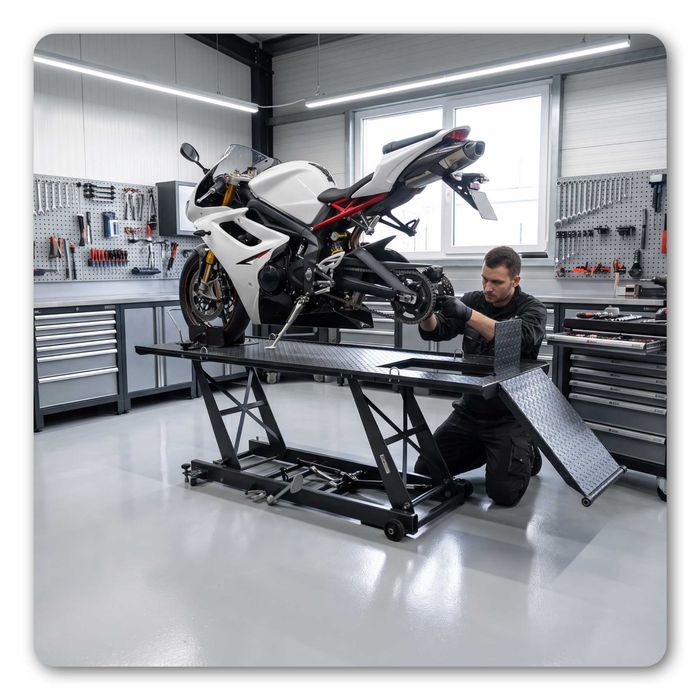 podnośnik motocyklowy platforma podnośnik hydrauliczny 460 kg stabilny