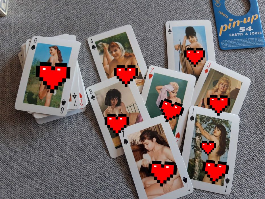 Baralho de cartas PIN-UP. Artigo Vintage