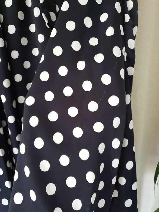 Spódnica czarna w grochy kropki vintage lata 50